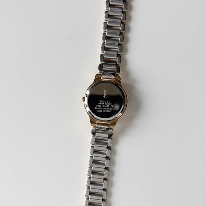 Yves Saint Laurent 1990s Round Dial Gold Plated Watch