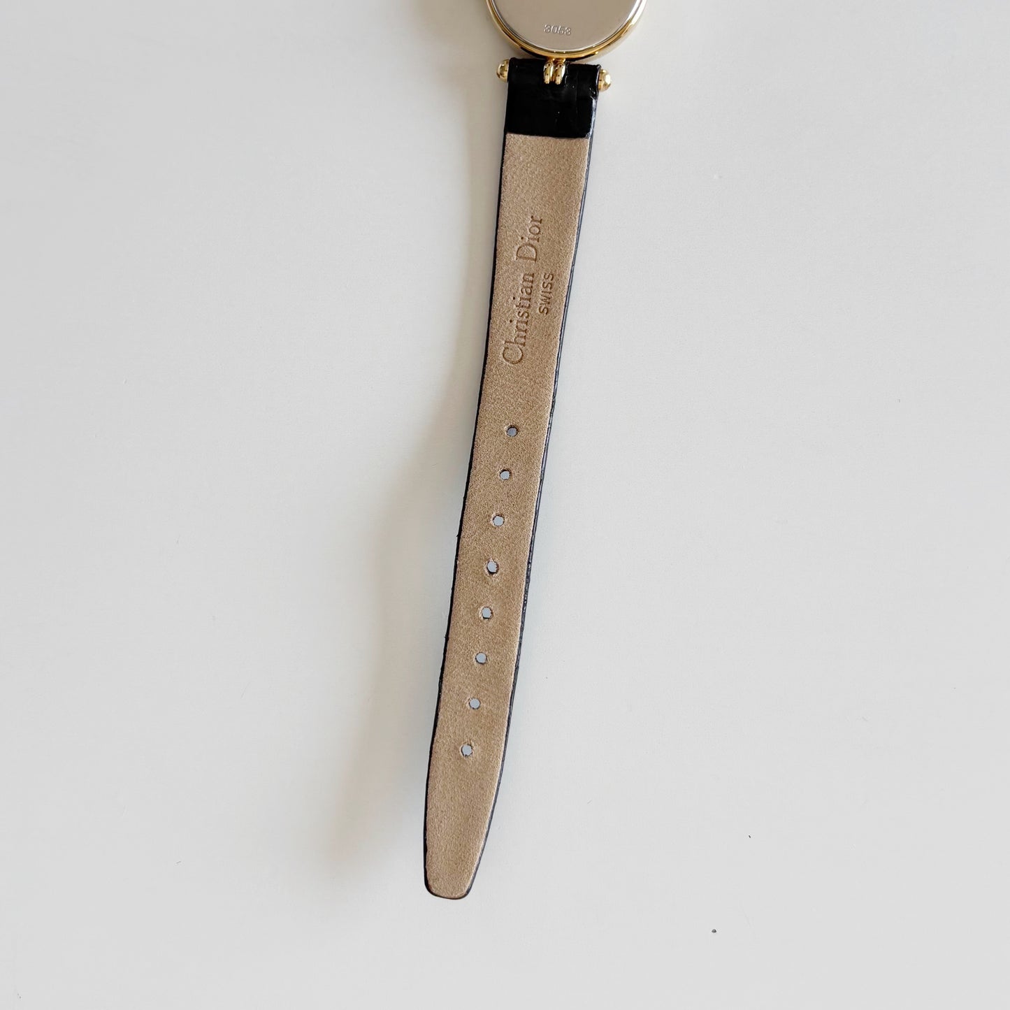 Dior 1990s Seashell Round Dial Gold Plated Watch