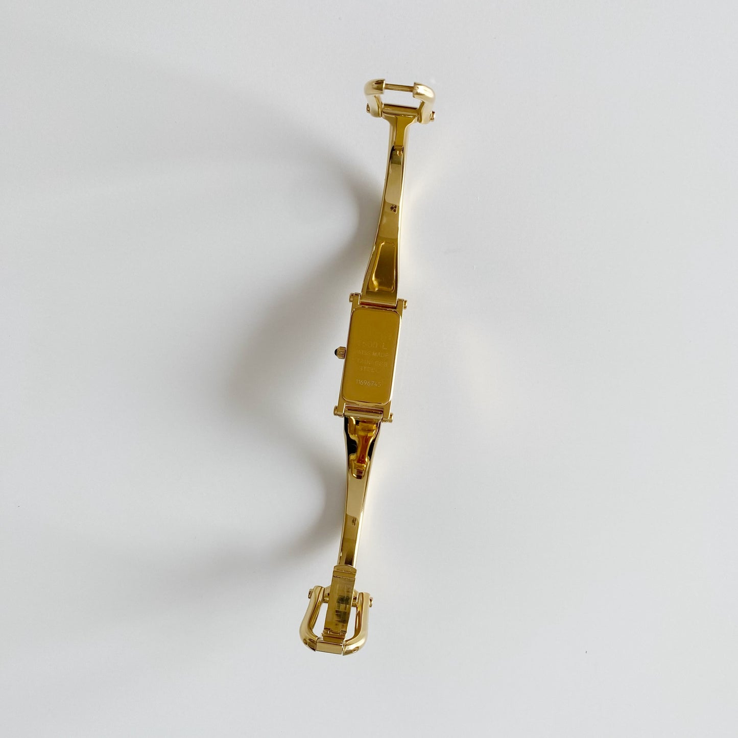 Gucci 1990s Seashell Dial Gold Plated Bangle Watch