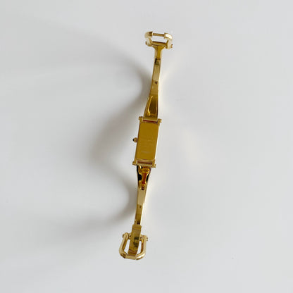 Gucci 1990s Seashell Dial Gold Plated Bangle Watch