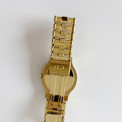 Dior 1990s Moon Phase Triple Calendar Gold Plated Watch