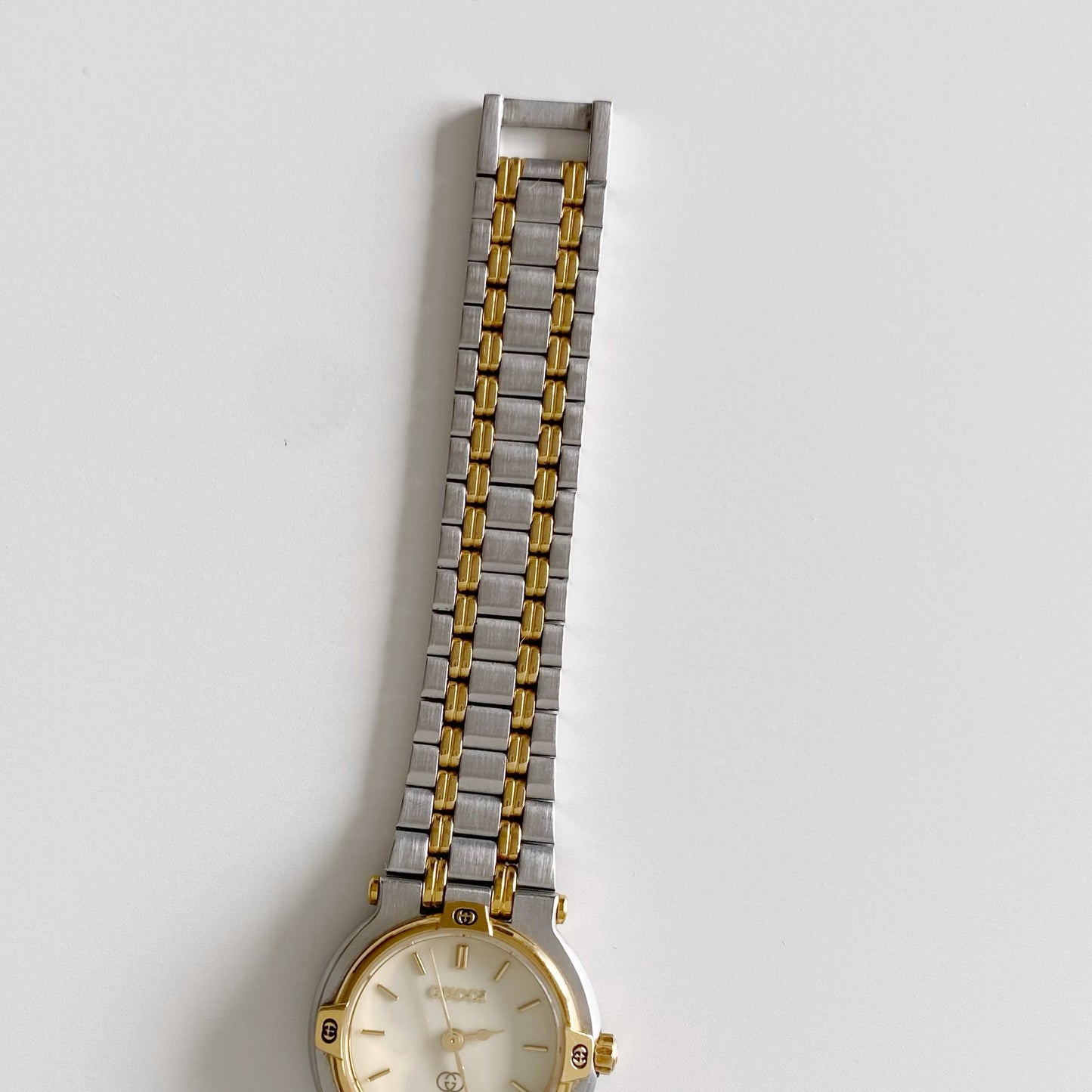 Gucci 1990s Gold Plated Two Tone Watch