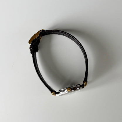 Dior 1990s Round Dial Two Tone Watch