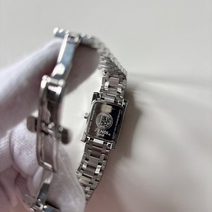 Fendi 1990s Tank Stainless Steel Watch