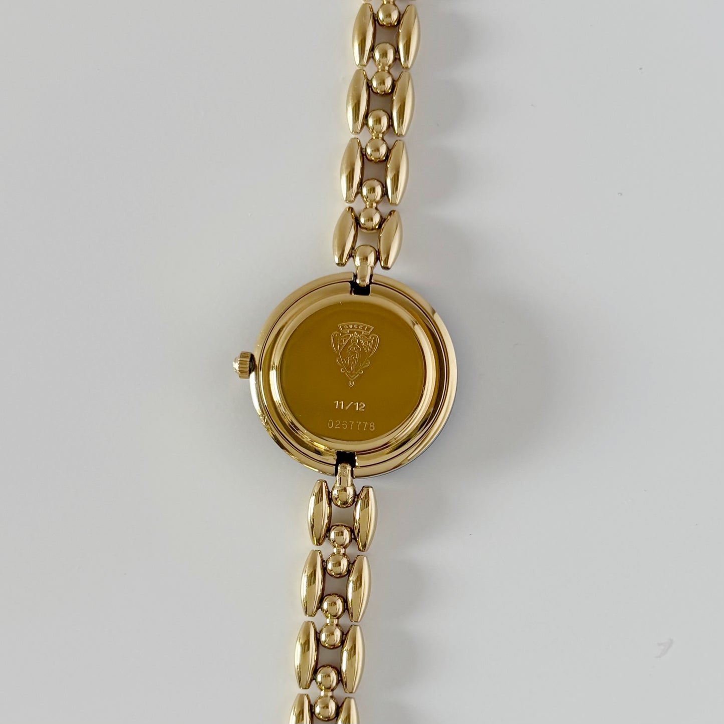 Gucci 1990s Interchangeable Bezel Gold Plated Watch with 6 bezels, Case (160mm)