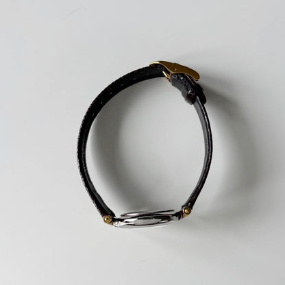 Dior 1990s Round Dial Two Tone Watch