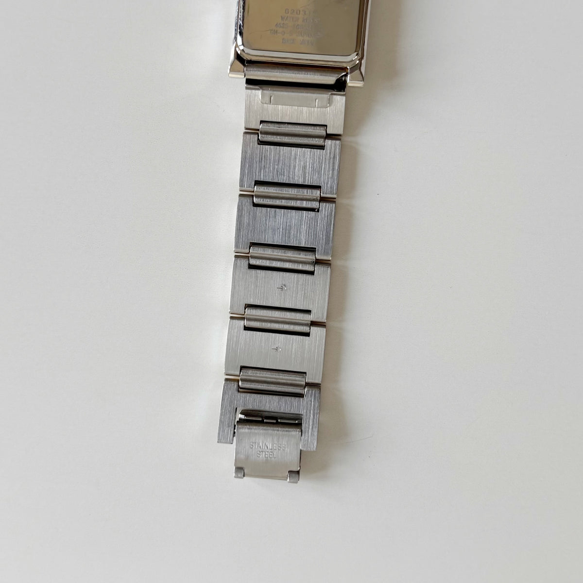 Yves Saint Laurent 1990s Square Dial Two Tone Gold Plated Watch