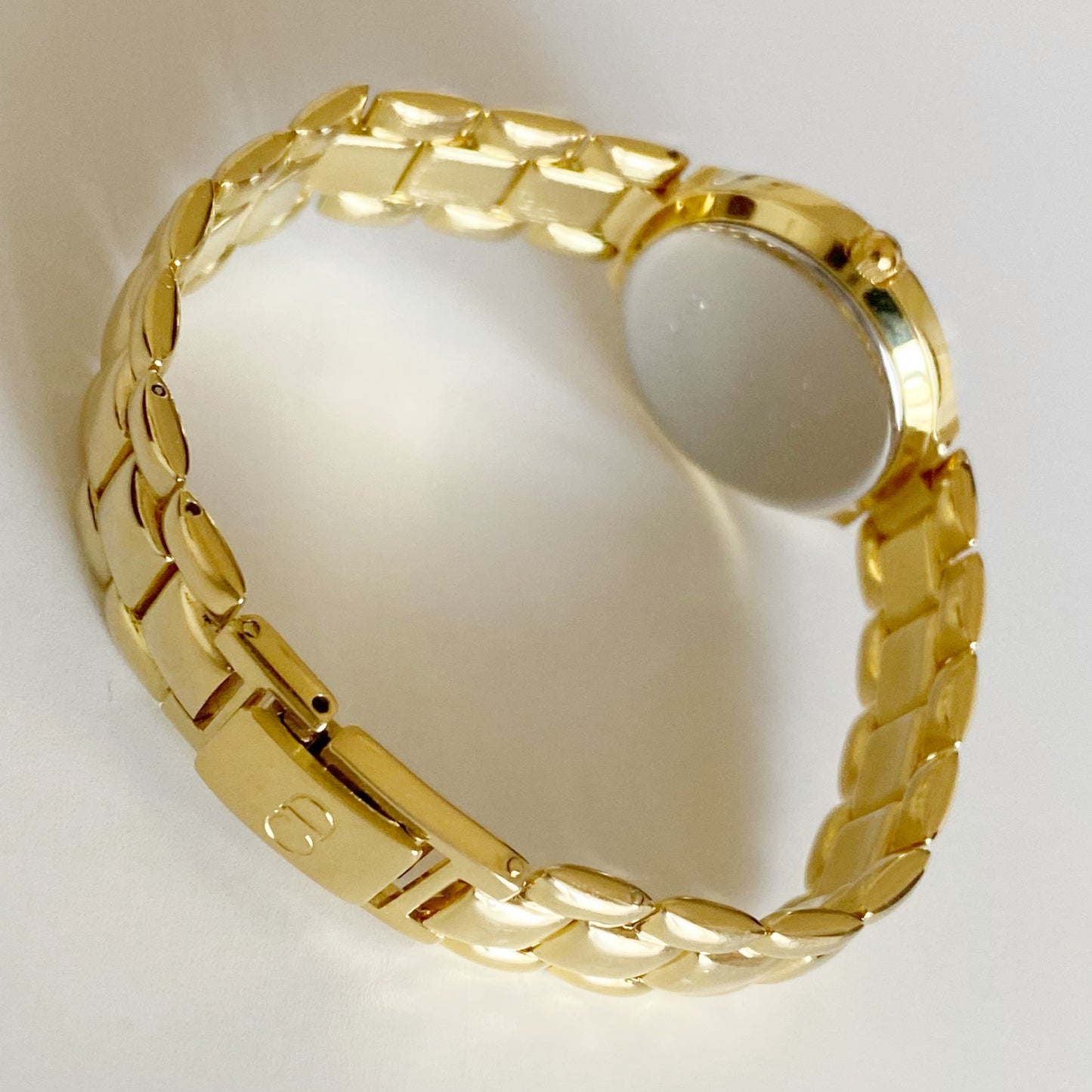 Dior 1990s Round Dial Gold Plated Watch