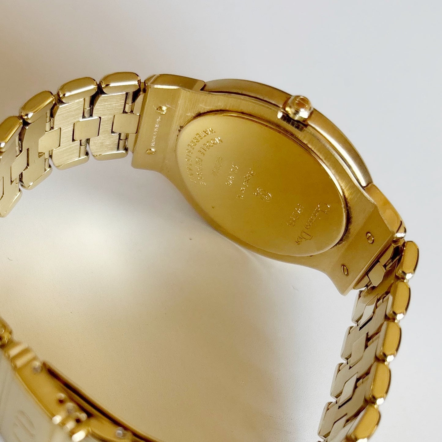 Dior 1990s Date Round Dial Gold Plated Watch (Large)