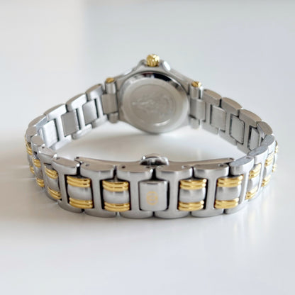 Gucci 1990s Date Round Dial Two Tone Watch