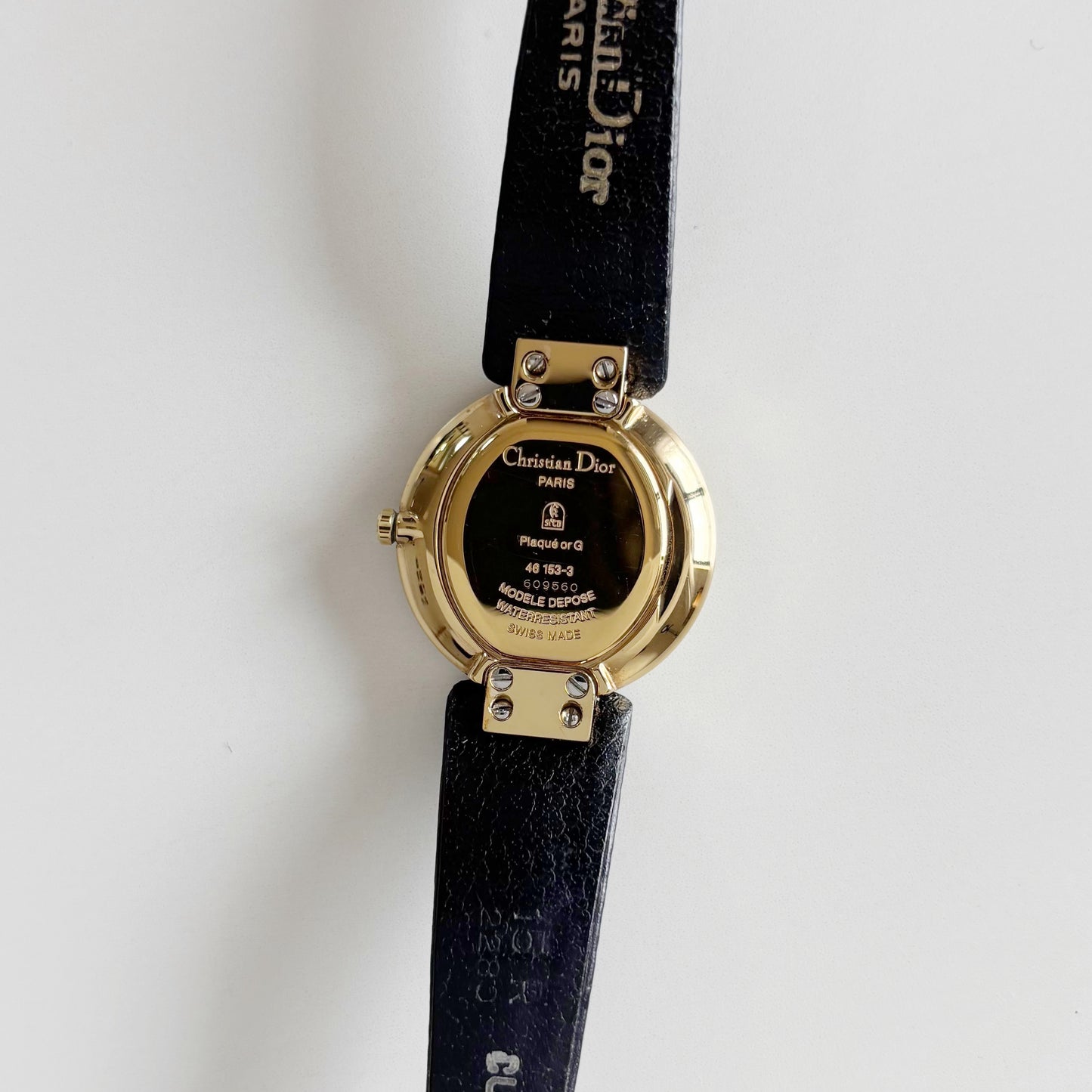 Dior 1990s Seashell Dial Gold Plated Watch