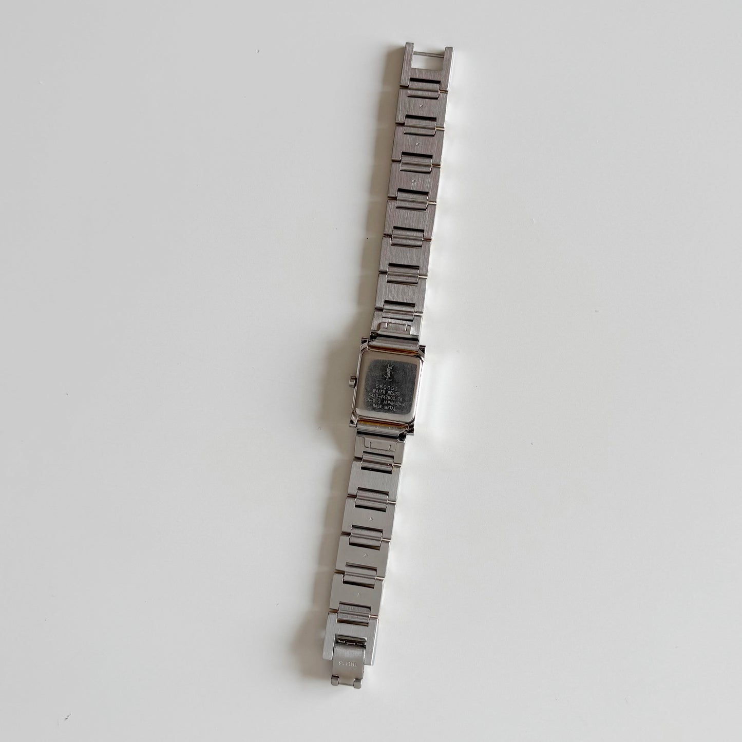 Yves Saint Laurent 1990s Square Dial Two Tone Watch