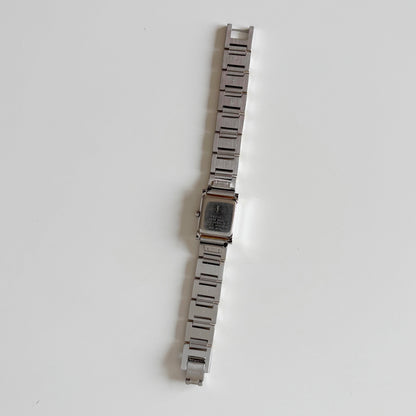 Yves Saint Laurent 1990s Square Dial Two Tone Watch