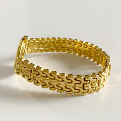 Dior 1990s Seashell Dial Gold Plated Watch
