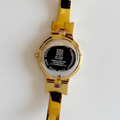 Givenchy 1990s Gold Plated Bangle Watch