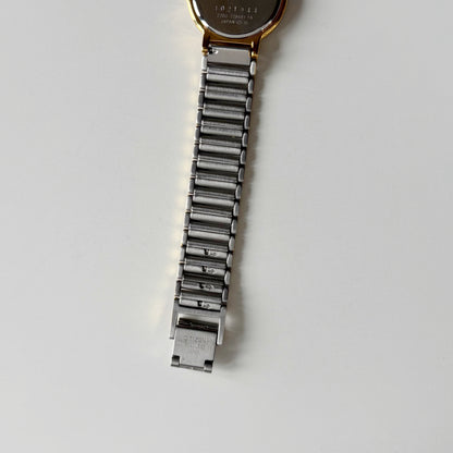 Yves Saint Laurent 1990s Round Dial Two Tone Watch