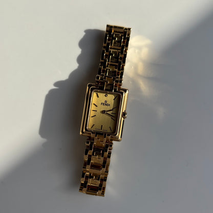 Fendi 1990s Gold Plated Watch Limited Edition (only 2,500 pieces made)