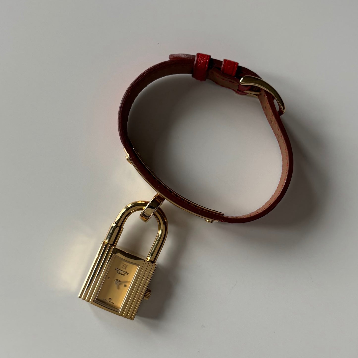 Hermes 1990s Kelly Gold Plated Watch