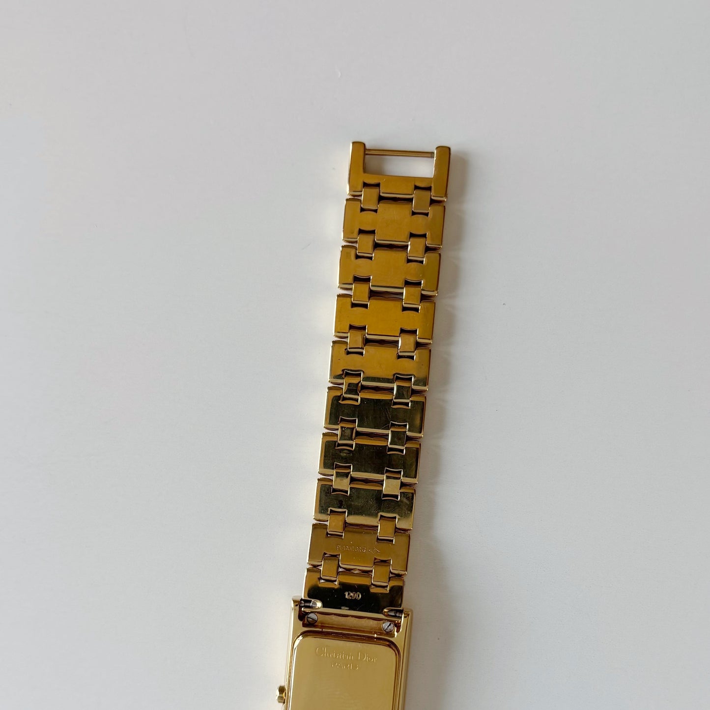 Dior 1990s Sub second Tank Gold Plated Watch