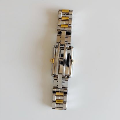 Yves Saint Laurent 1990s Two Tone Tank Watch (Large)