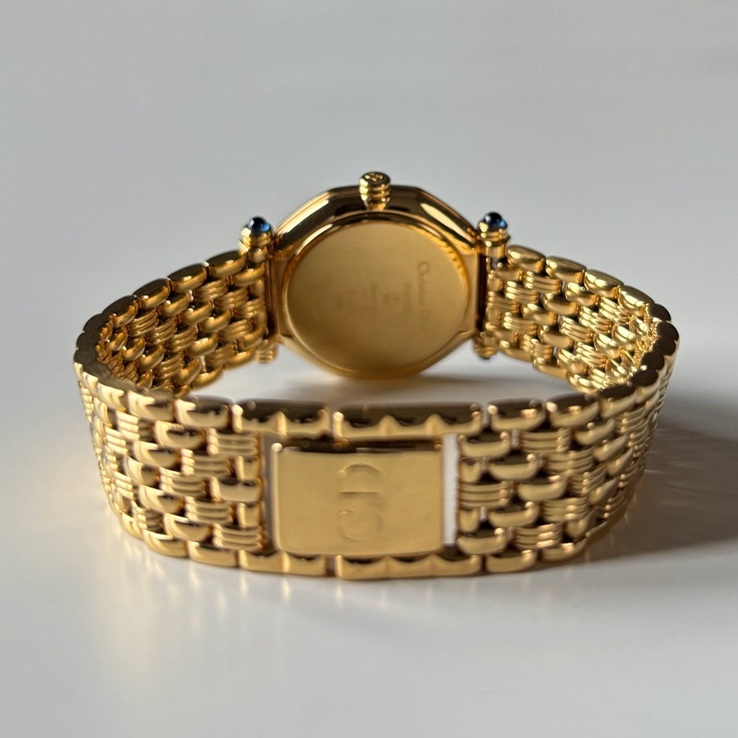 Dior 1990s Octagon Dial Gold Plated Watch