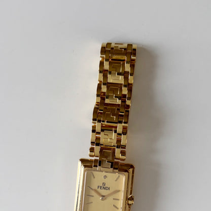 Fendi 1990s Tank Gold Plated Watch Limited Edition (only 2,500 pieces made)