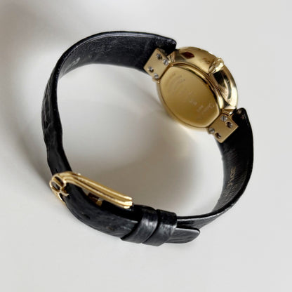 Dior 1990s Seashell Dial Gold Plated Watch