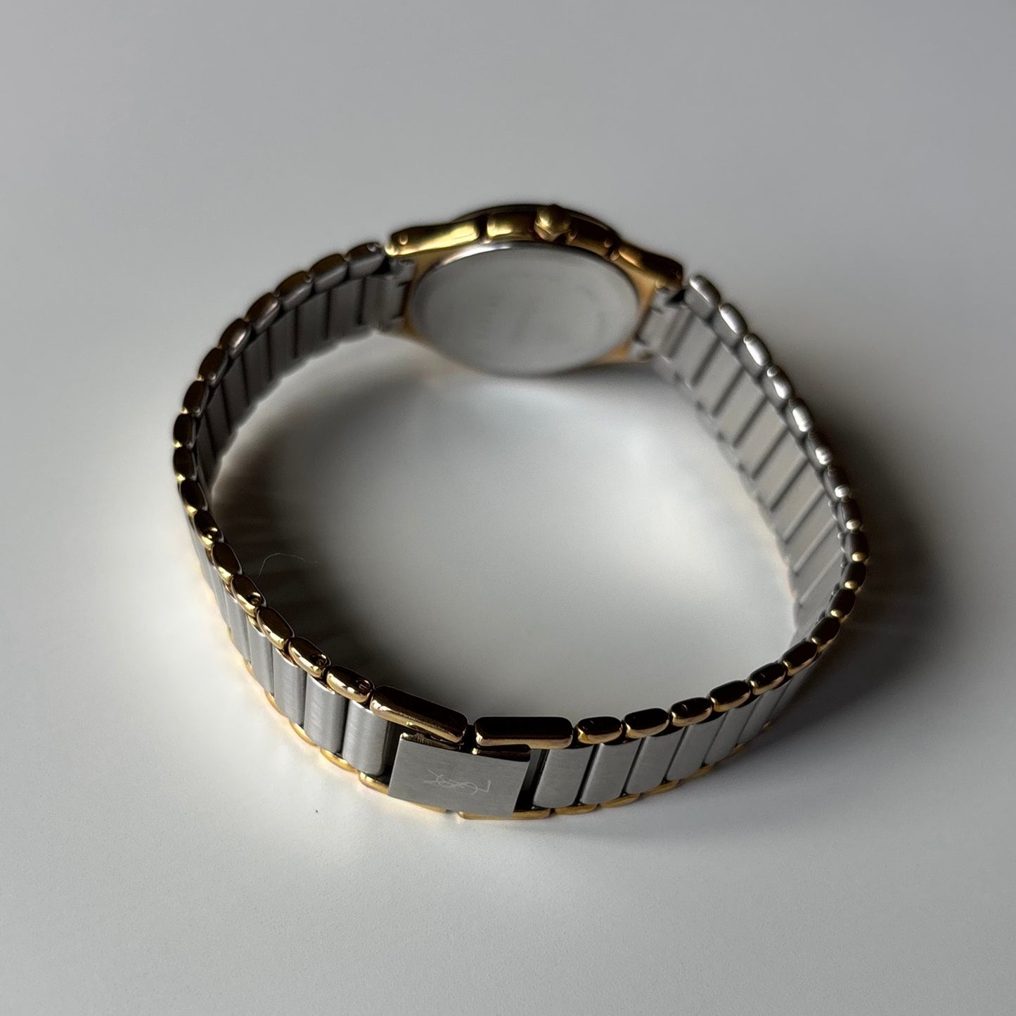 Yves Saint Laurent 1990s Round Dial Two Tone Watch
