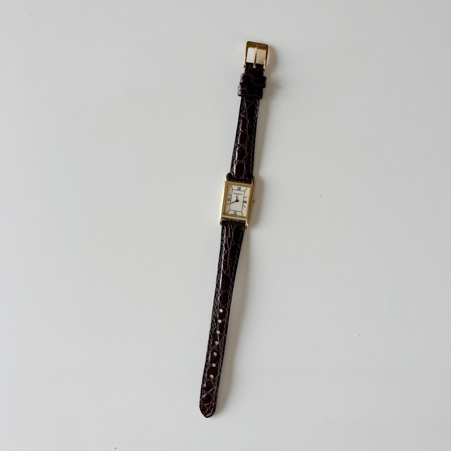 Yves Saint Laurent 1990s Tank Gold Plated Watch