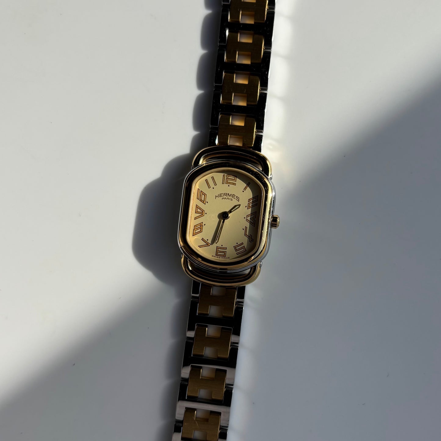 Hermes 1990s Rallye Two Tone Watch