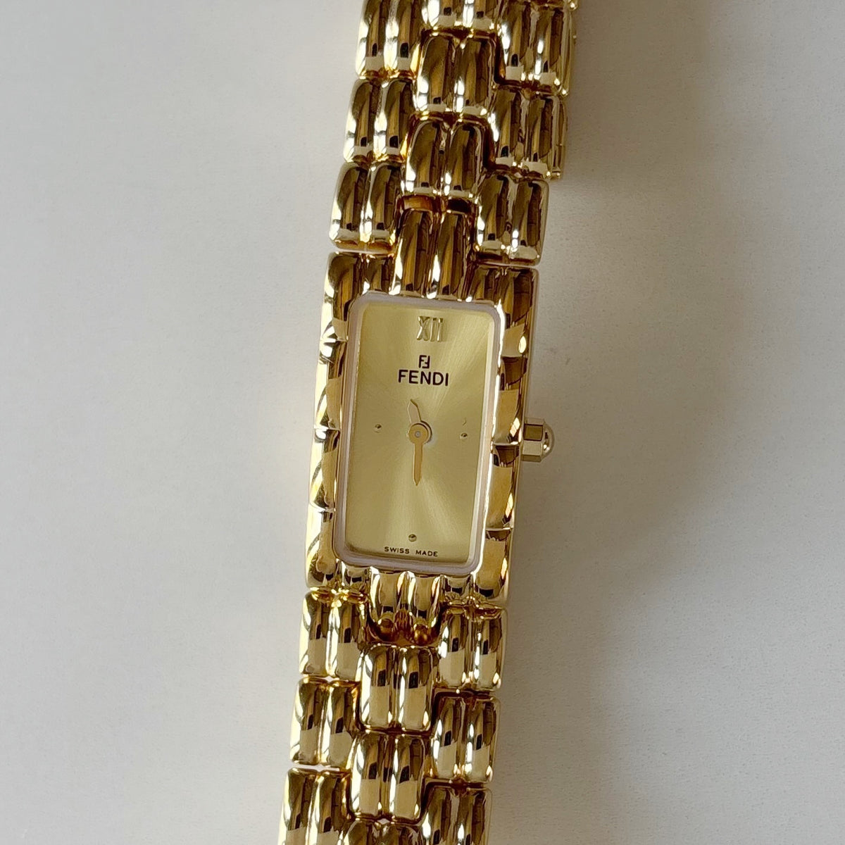 Fendi 1990s Gold Plated Watch