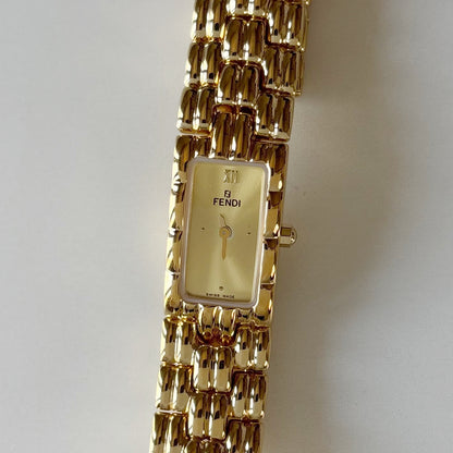 Fendi 1990s Gold Plated Watch