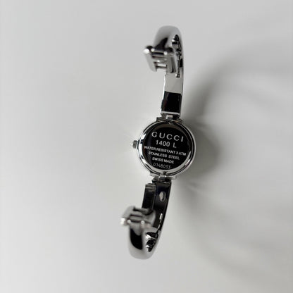 Gucci 1990s Round Dial Stainless steel Bangle Watch