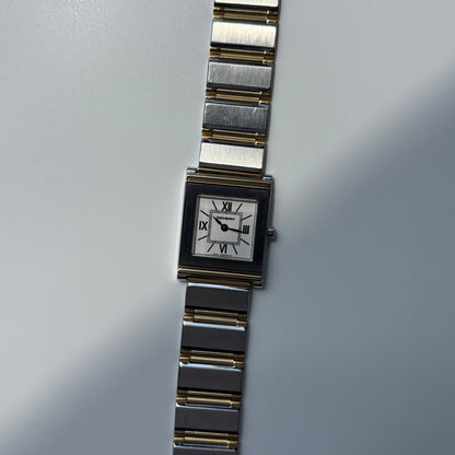 Yves Saint Laurent Square Dial Gold Plated Two Tone Watch
