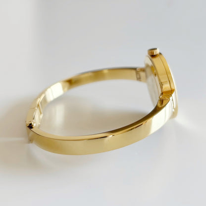 Gucci Early 2000s Gold Plated Bangle Watch