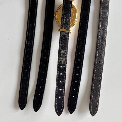 Fendi 1990s Interchangeable Belt Gold Plated Watch with 5 straps, case