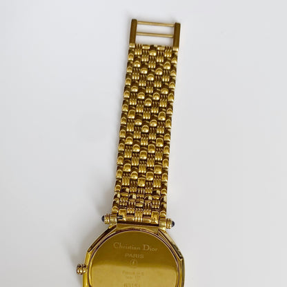 Dior 1990s Octagon Gold Plated Watch