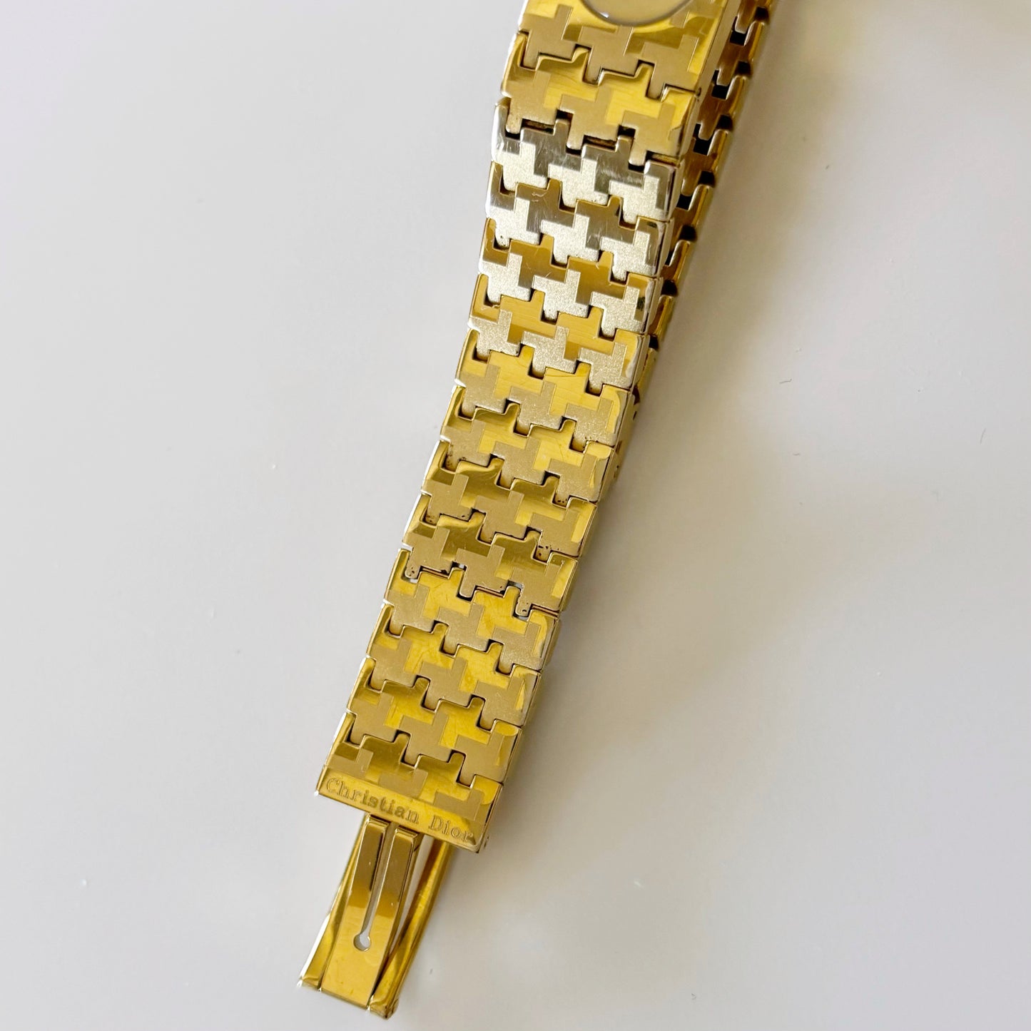 Dior Miss Dior Early 2000s Gold Plated Oval Watch