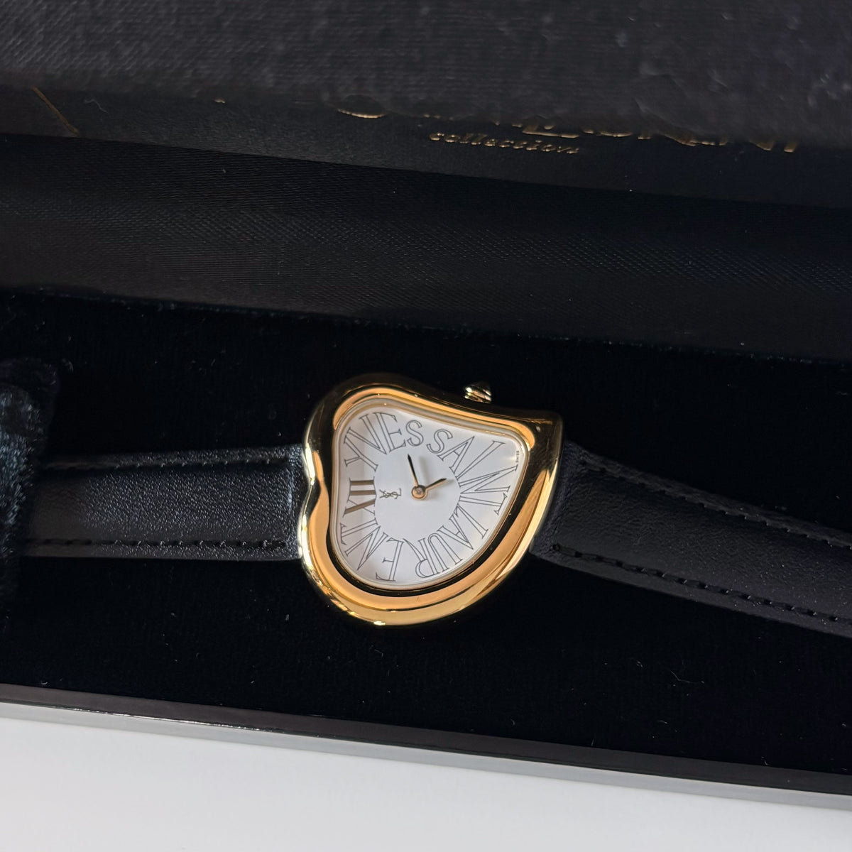 Yves Saint Laurent 1990s Heart Shaped Gold Plated Watch