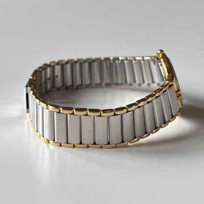 Yves Saint Laurent 1990s Round Dial Two Tone Watch