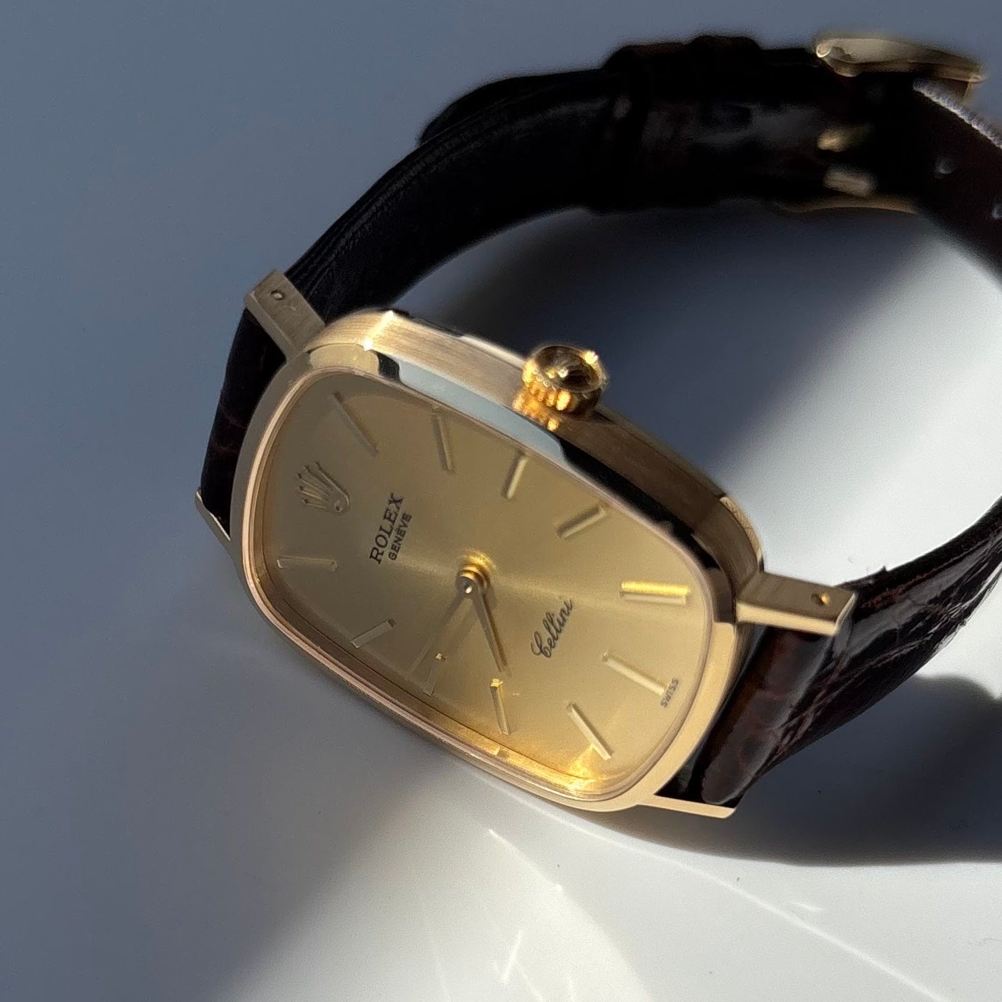 Rolex 1975 Cellini 18K Case Manual Wind Watch