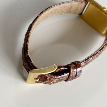 Yves Saint Laurent 1990s Tank Gold Plated Watch