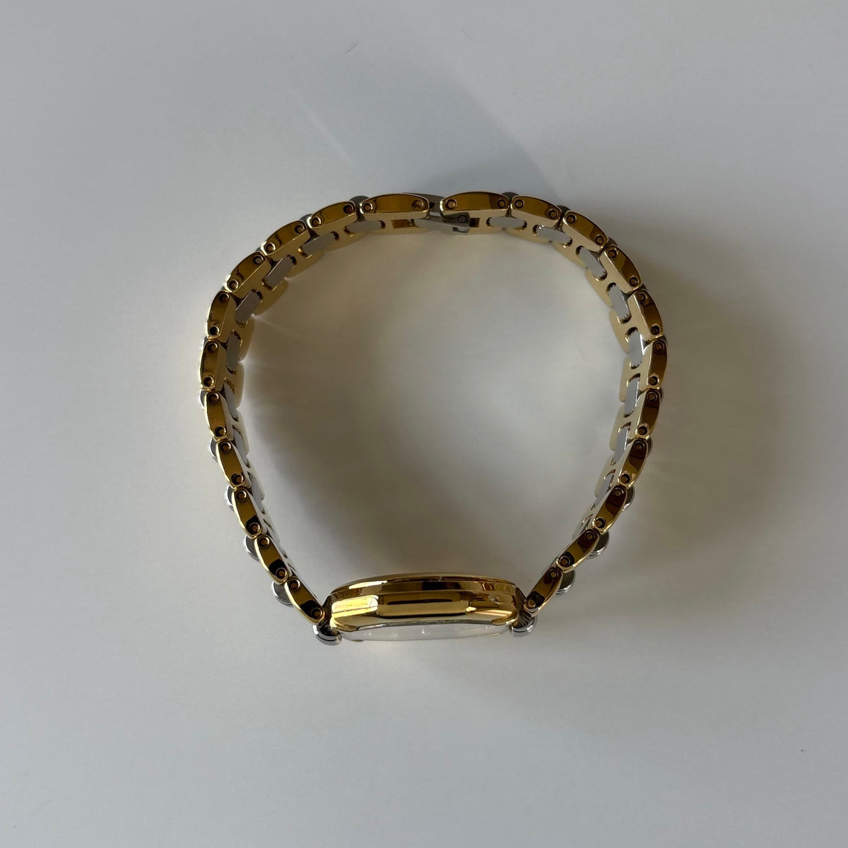 Dior 1990s Octagon Gold Dial Two-Tone Gold-Plated Watch