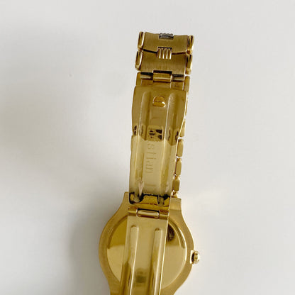 Dior 1990s Round Dial Gold Plated Watch