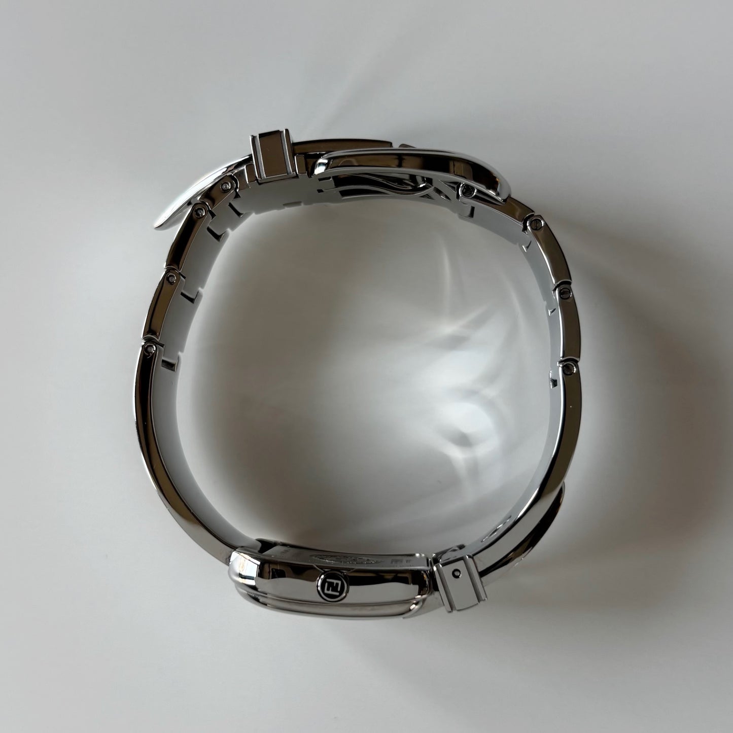 Fendi 1990s Seashell Dial Stainless steel Silver Buckle Watch