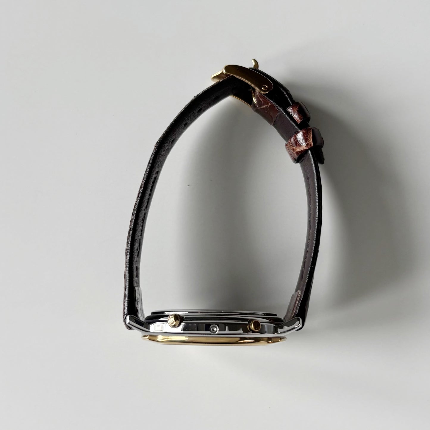 Gucci 1990s Moon Phase Gold Plated Two Tone Watch (Large)