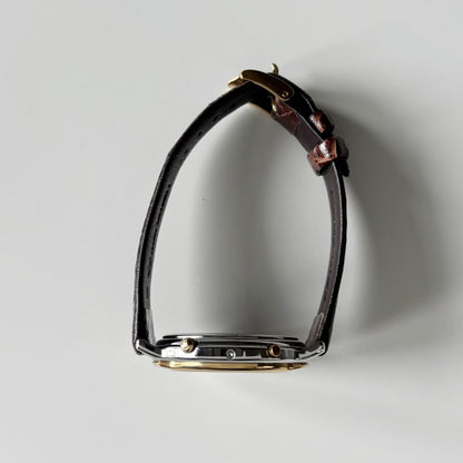 Gucci 1990s Moon Phase Gold Plated Two Tone Watch (Large)
