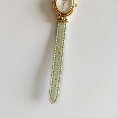 Fendi 1990s Interchangeable Strap Gold Plated Watch with 9 straps, case