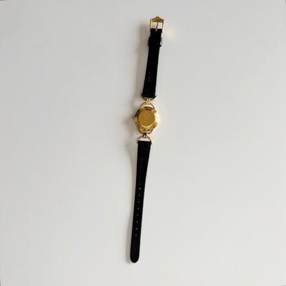 Gucci 1990s Gold Dial Horsebit Gold Plated Watch