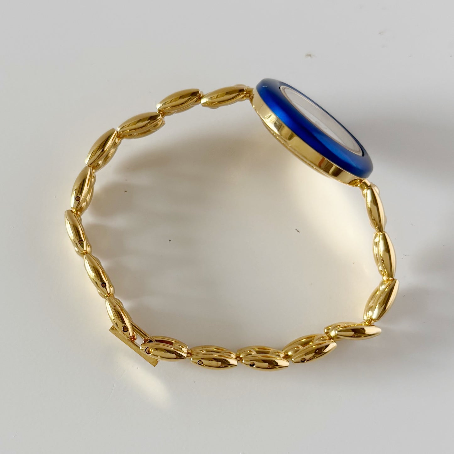 Gucci 1990s Interchangeable Bezel Gold Plated Watch with 6 bezels, case (160mm)